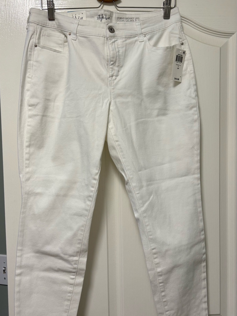 Style&Co. Curvy Skinny Leg Jeans,  Petite, white